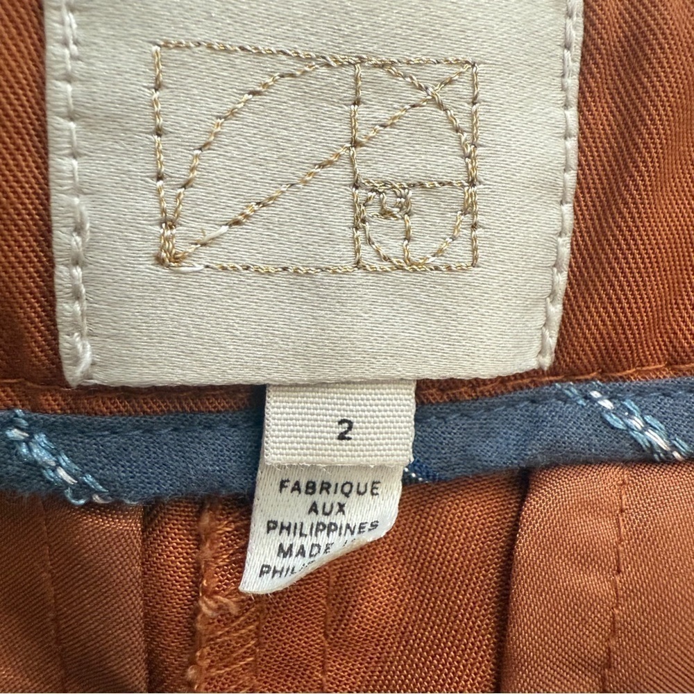 Anthropologie Renaissance European Old Money Women’s Shorts Rust Brown High Rise - Picture 6 of 7